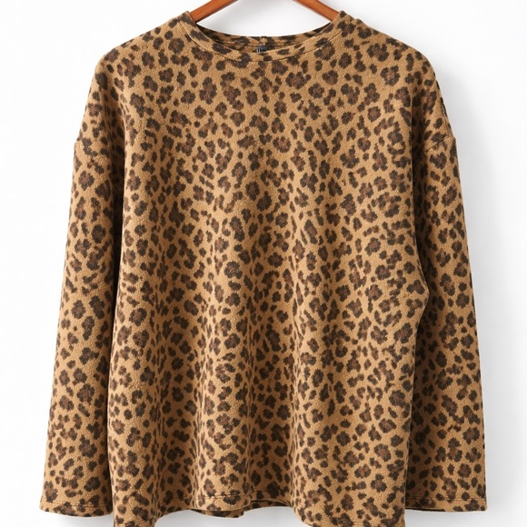 Zara Sweaters - ZARA Leopard Print Top – Effortless Statement Piece Size S NWT